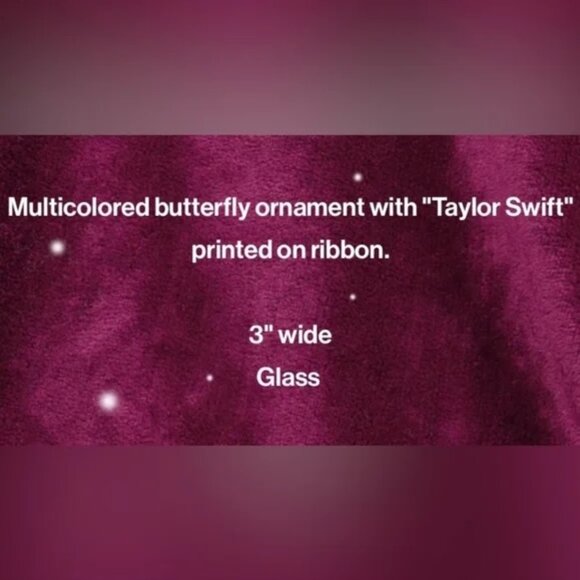 Taylor Swift Speak Now “Butterfly Lover” Christmas Ornament – Rare Era's - Picture 3 of 4